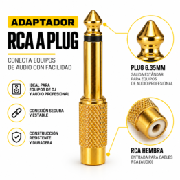 Adaptador RCA A PLUG